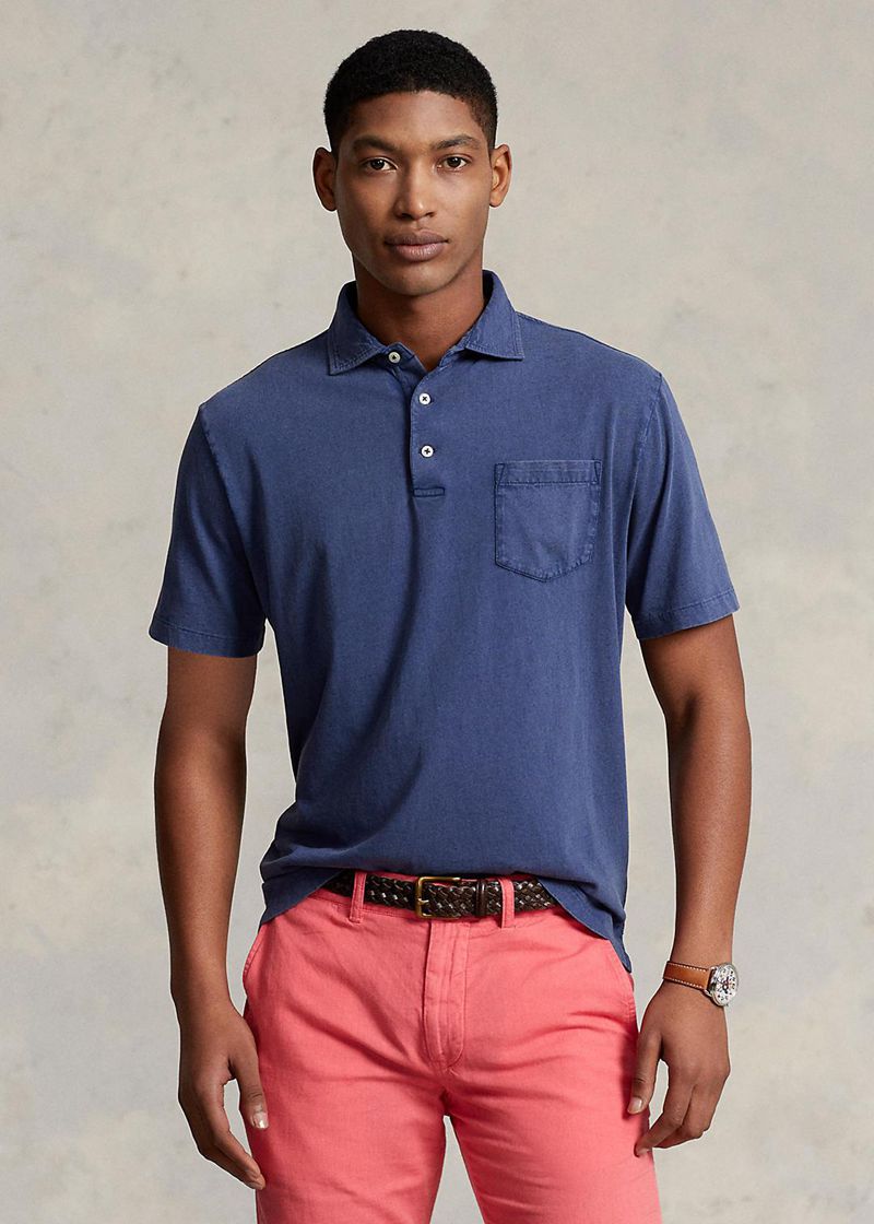 Poleras Polo Polo Ralph Lauren Hombre Classic Fit Cotton-Linen Chile Azul Marino LJXCZ-8529